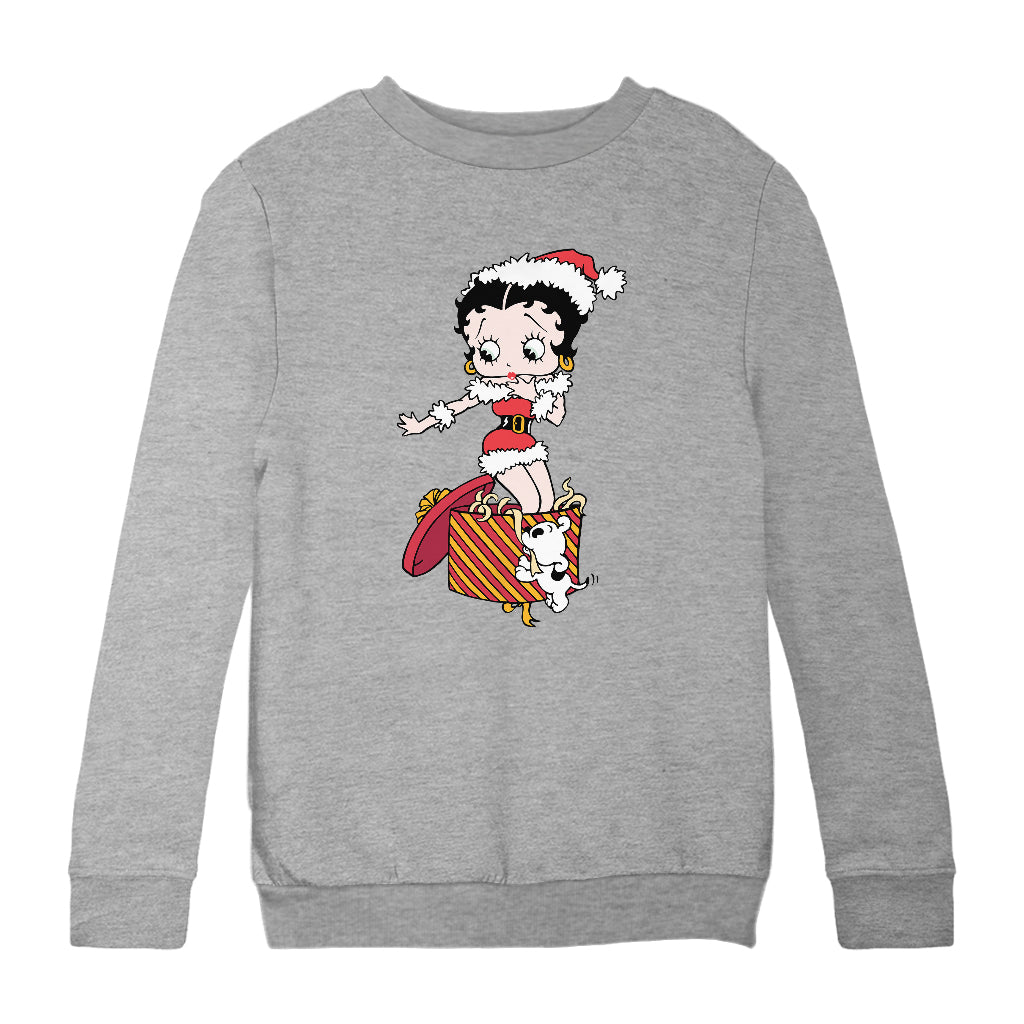 Betty Boop Christmas Packing By Pudgy Kids Sweatshirt-Betty Boop Shop
