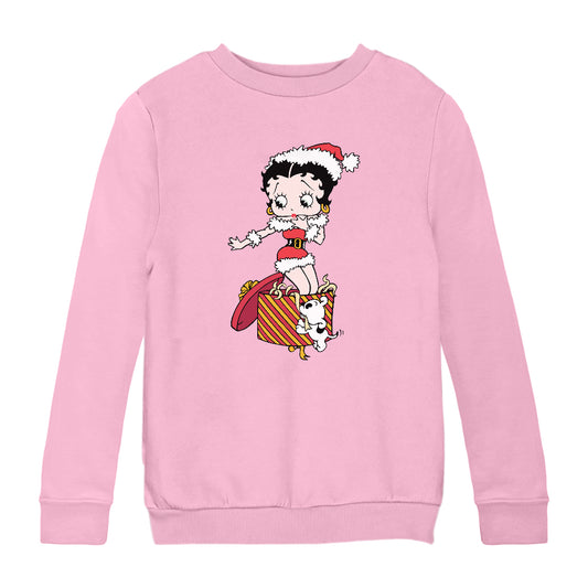 Betty Boop Christmas Packing By Pudgy Kids Sweatshirt