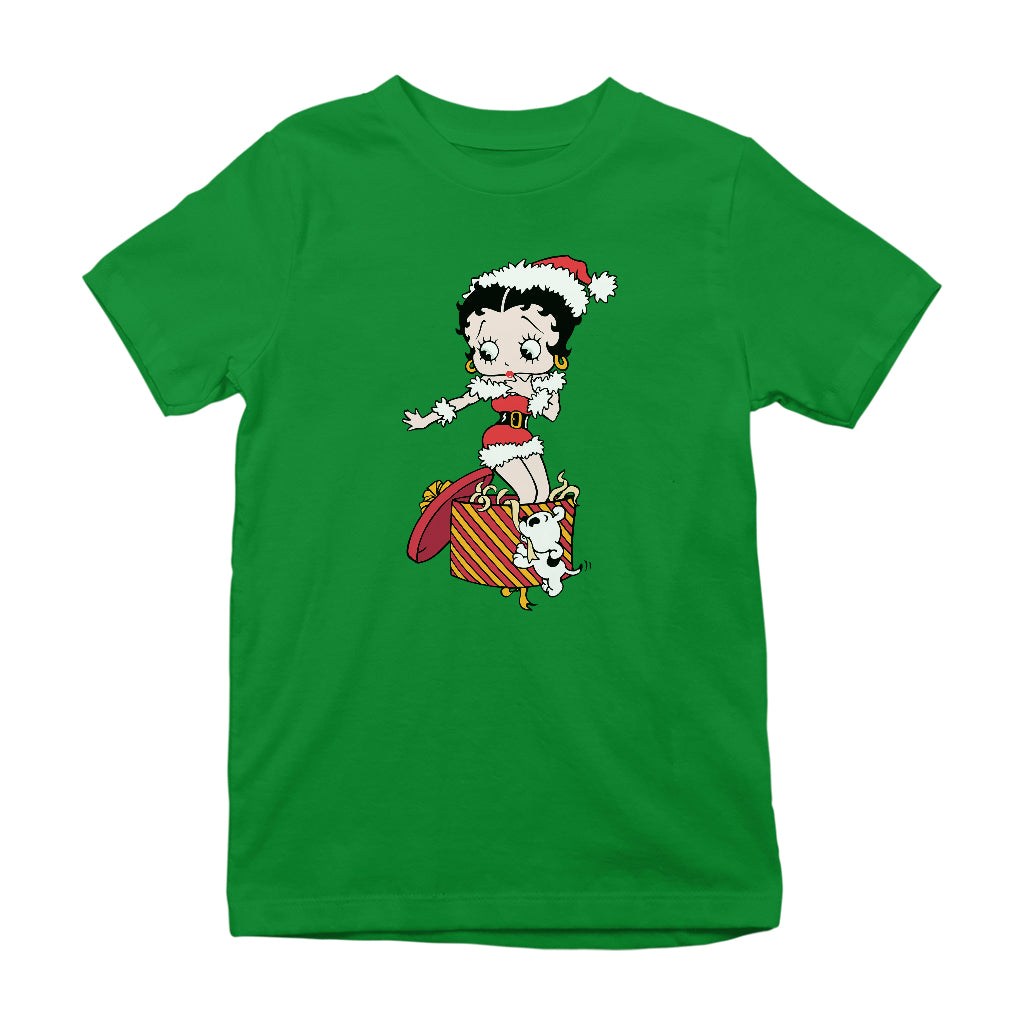 Betty Boop Christmas Packing By Pudgy Kids T-Shirt-Betty Boop Shop