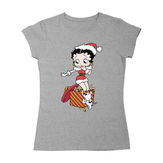 Betty Boop Christmas Packing By Pudgy Women's T-Shirt