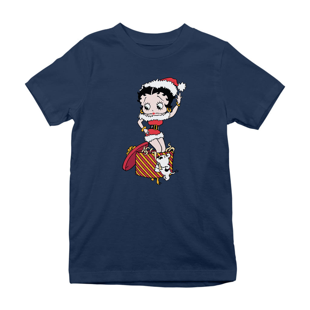Betty Boop Christmas Box Packed Kids T-Shirt-Betty Boop Shop