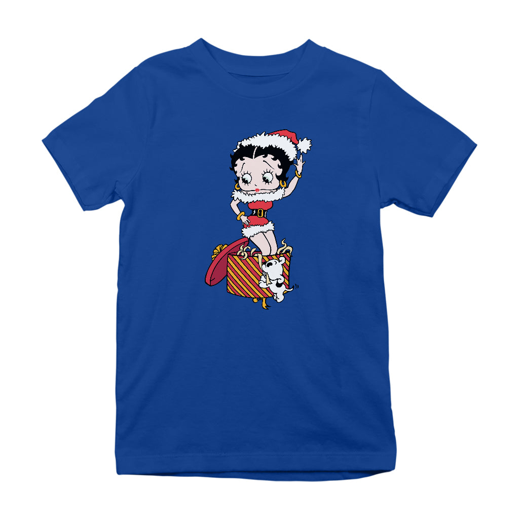 Betty Boop Christmas Box Packed Kids T-Shirt-Betty Boop Shop