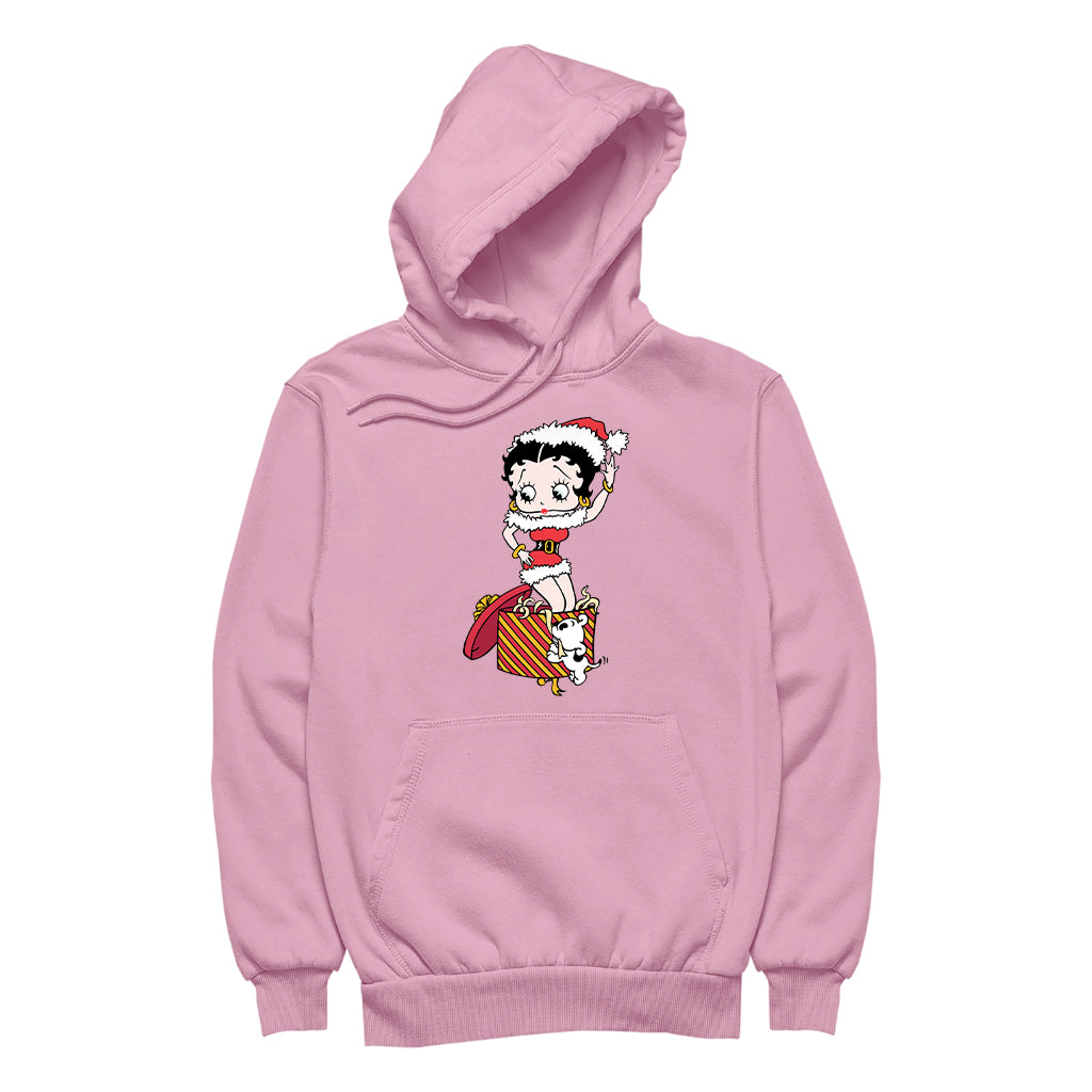 Betty Boop Christmas Box Packed Women's Hooded Sweatshirt-Betty Boop Shop