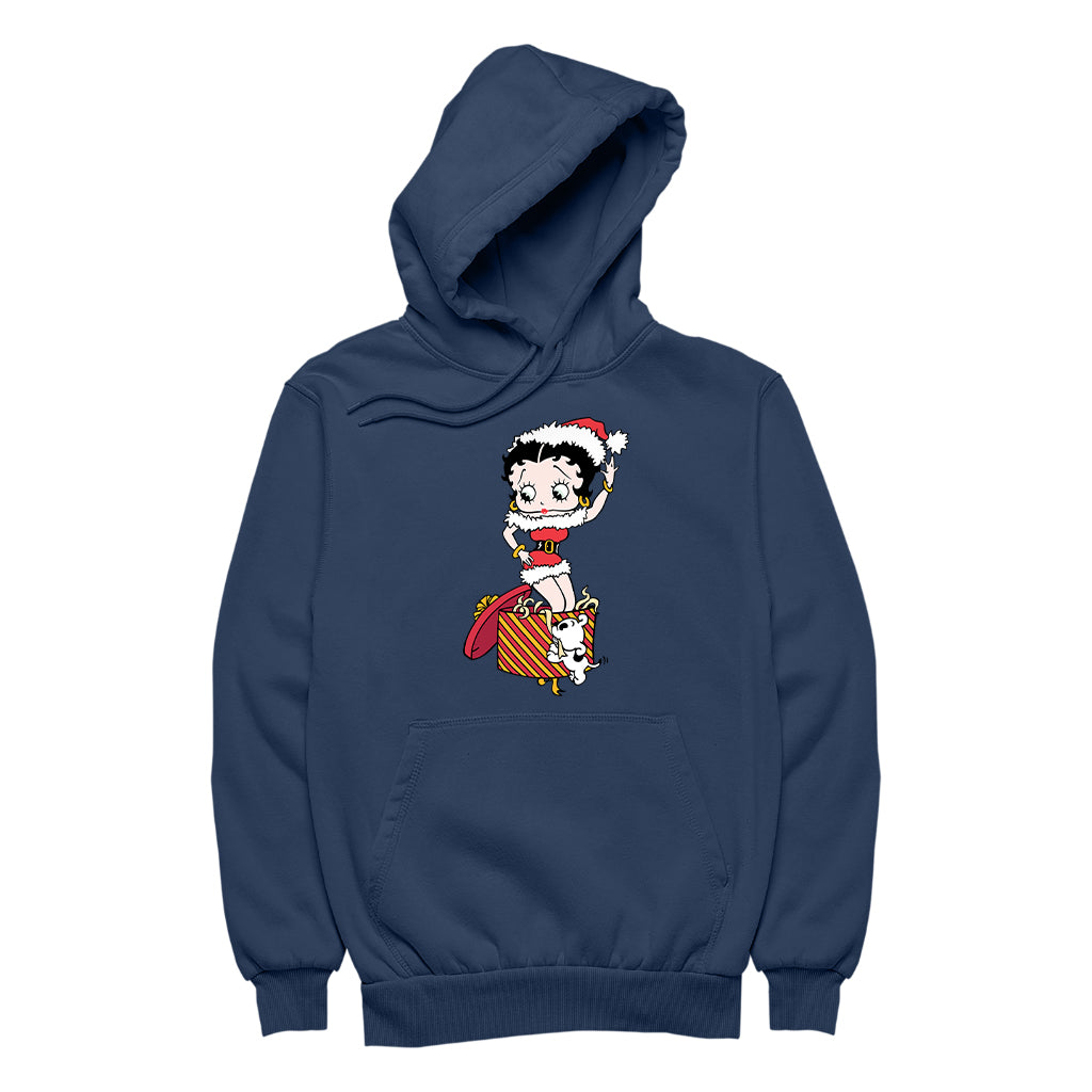 Betty Boop Christmas Box Packed Women's Hooded Sweatshirt-Betty Boop Shop