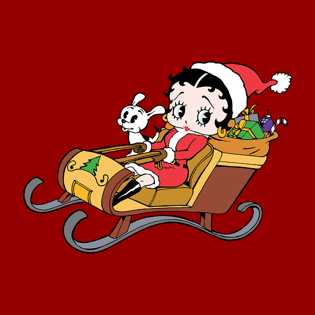 Betty Boop Christmas Sleigh Men's Sweatshirt-Betty Boop Shop