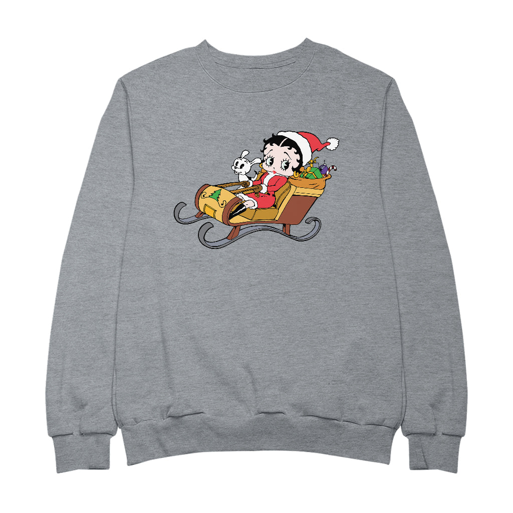 Betty Boop Christmas Sleigh Men's Sweatshirt