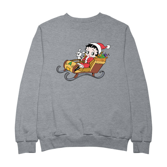 Betty Boop Christmas Sleigh Men's Sweatshirt