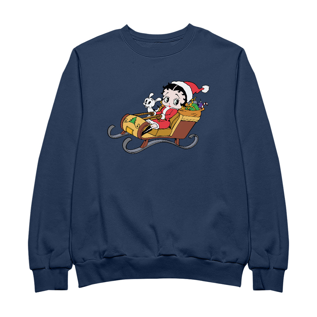 Betty Boop Christmas Sleigh Men's Sweatshirt-Betty Boop Shop