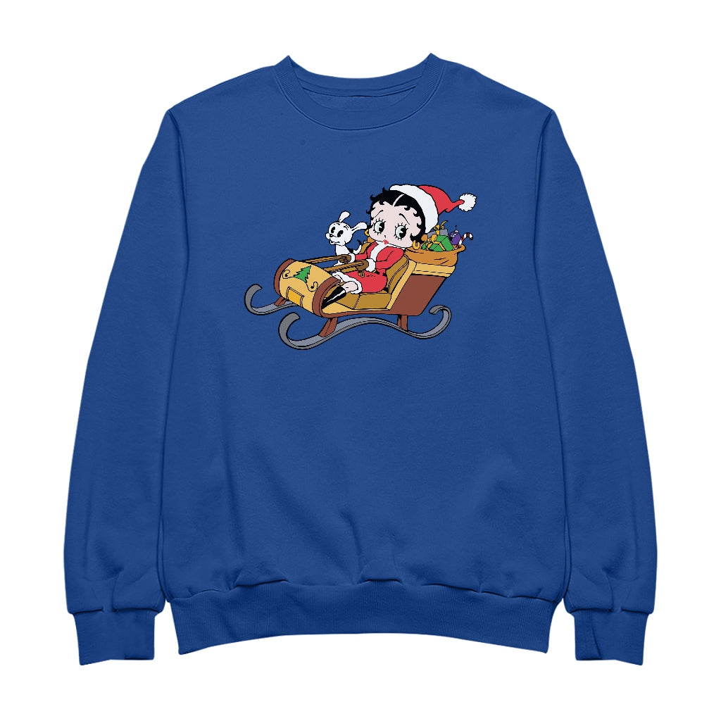 Betty Boop Christmas Sleigh Men's Sweatshirt-Betty Boop Shop