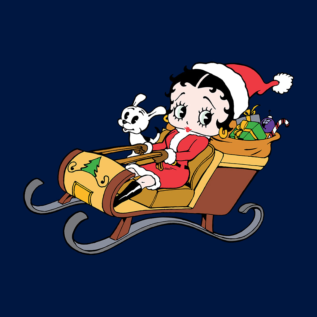 Betty Boop Christmas Sleigh Kids Sweatshirt-Betty Boop Shop