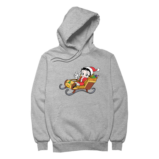 Betty Boop Christmas Sleigh Women's Hooded Sweatshirt