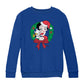 Betty Boop Christmas Pudgy Wreath Kids Sweatshirt-Betty Boop Shop