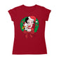 Betty Boop Christmas Pudgy Wreath Women's T-Shirt-Betty Boop Shop
