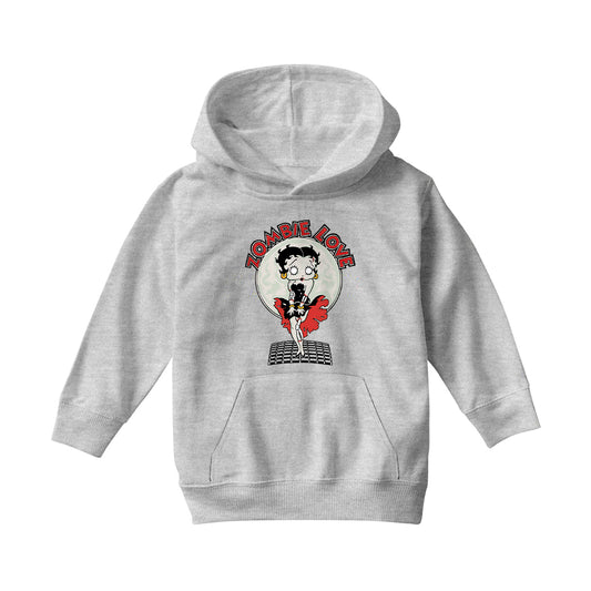Betty Boop Halloween Zombie Love Kids Hooded Sweatshirt
