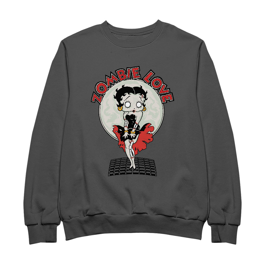 Betty Boop Halloween Zombie Love Men's Sweatshirt-Betty Boop Shop
