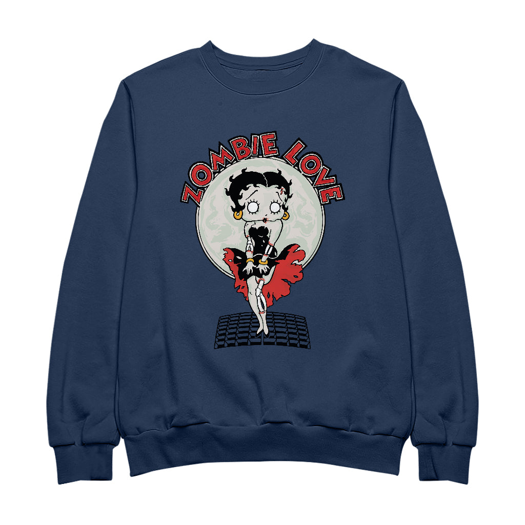 Betty Boop Halloween Zombie Love Men's Sweatshirt-Betty Boop Shop