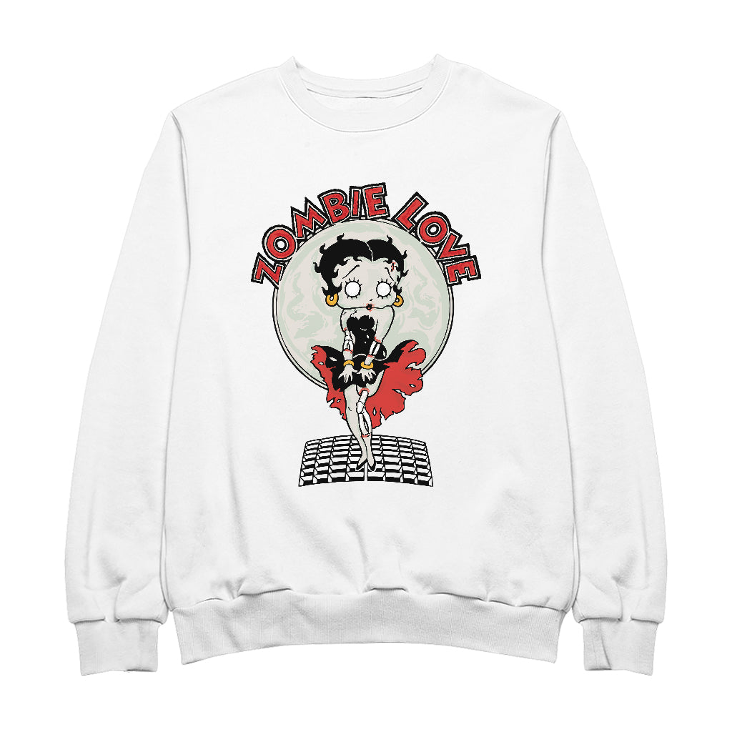 Betty Boop Halloween Zombie Love Men's Sweatshirt-Betty Boop Shop