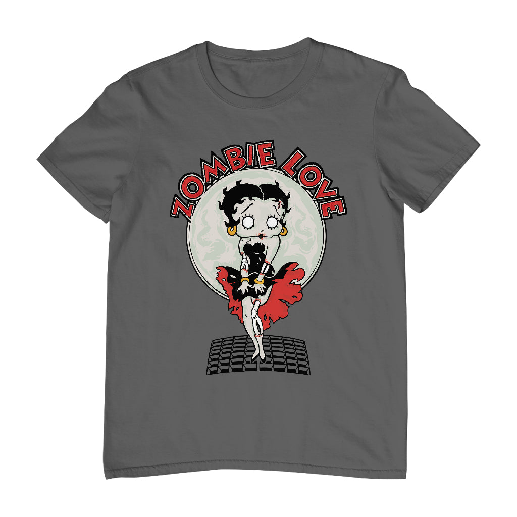 Betty Boop Halloween Zombie Love Men's T-Shirt-Betty Boop Shop