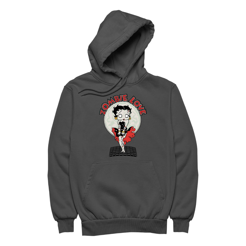 Betty Boop Halloween Zombie Love Women's Hooded Sweatshirt-Betty Boop Shop