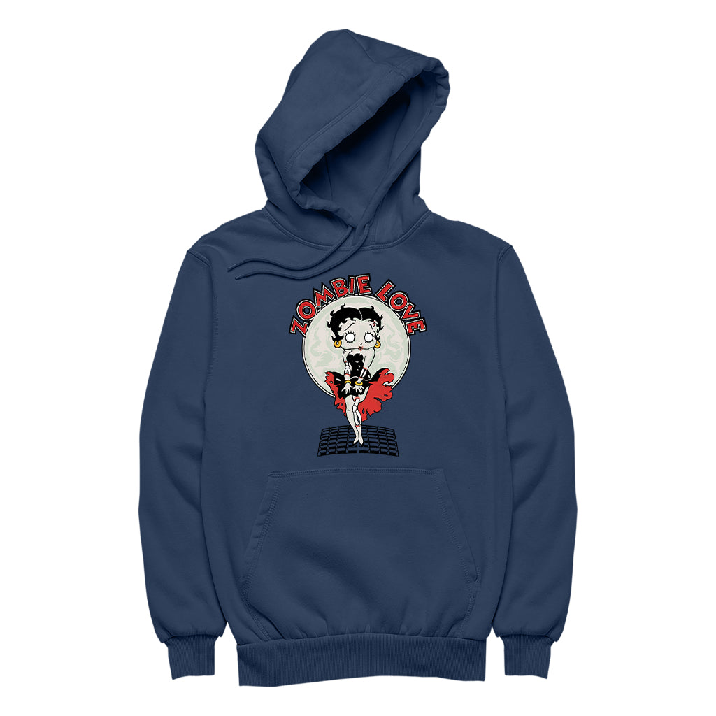 Betty Boop Halloween Zombie Love Women's Hooded Sweatshirt-Betty Boop Shop