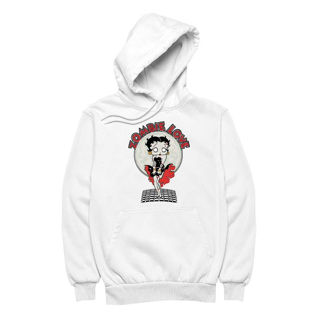 Betty Boop Halloween Zombie Love Women's Hooded Sweatshirt-Betty Boop Shop