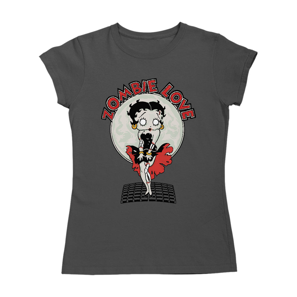 Betty Boop Halloween Zombie Love Women's T-Shirt-Betty Boop Shop