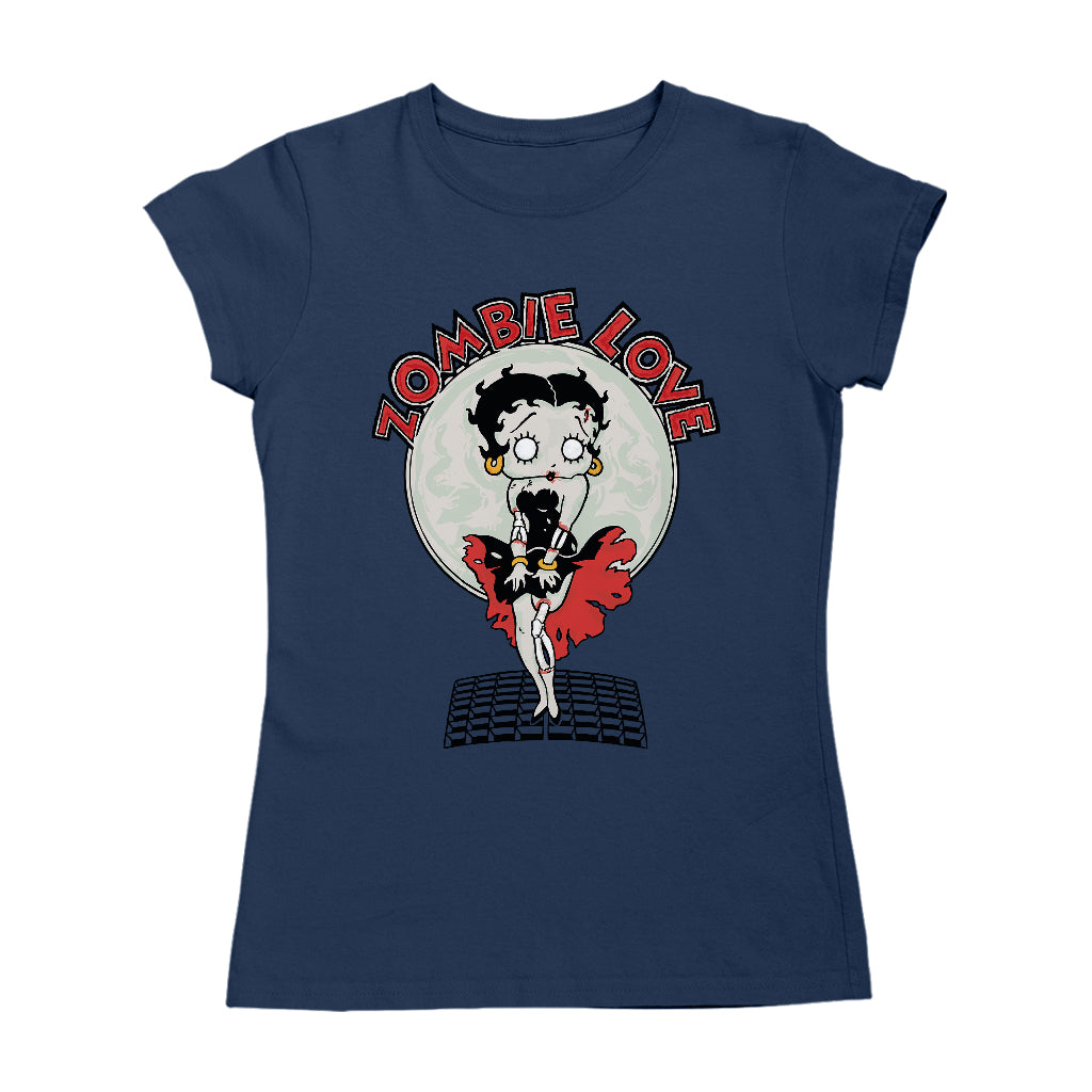 Betty Boop Halloween Zombie Love Women's T-Shirt-Betty Boop Shop