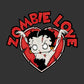 Betty Boop Halloween Heart Zombie Love Kids T-Shirt-Betty Boop Shop