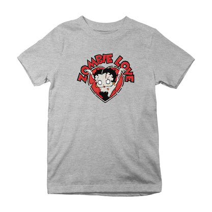 Betty Boop Halloween Heart Zombie Love Kids T-Shirt
