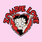 Betty Boop Halloween Heart Zombie Love Kids T-Shirt-Betty Boop Shop