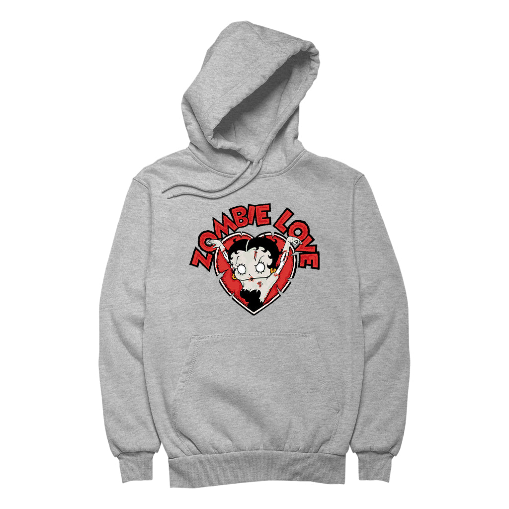 Betty Boop Halloween Heart Zombie Love Women's Hooded Sweatshirt