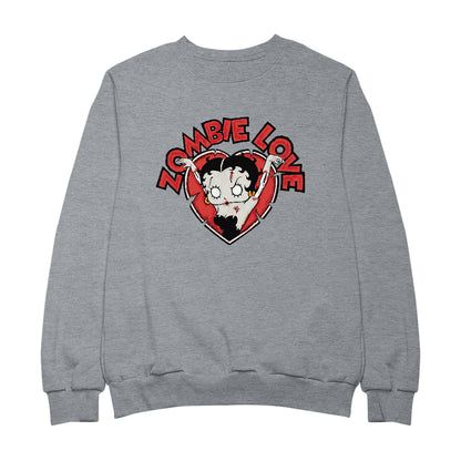 Betty Boop Halloween Heart Zombie Love Women's Sweatshirt
