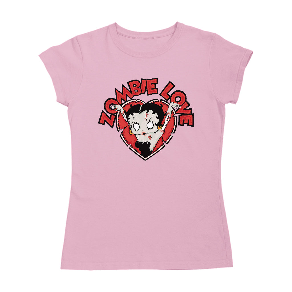 Betty Boop Halloween Heart Zombie Love Women's T-Shirt-Betty Boop Shop