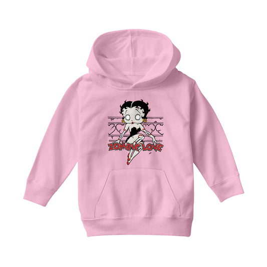 Betty Boop Halloween Scary Zombie Love Kids Hooded Sweatshirt