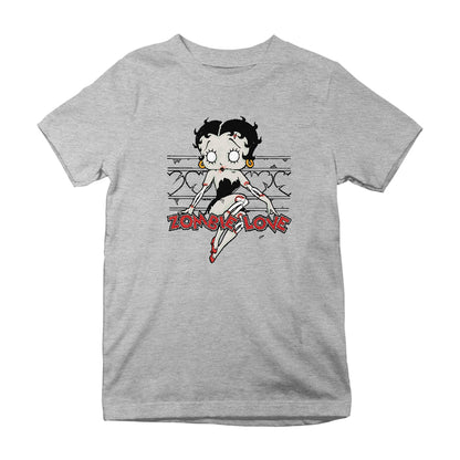Betty Boop Halloween Scary Zombie Love Kids T-Shirt