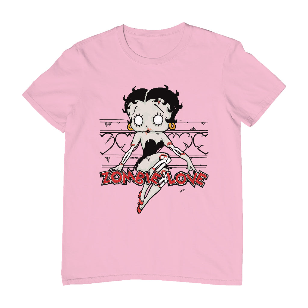 Betty Boop Halloween Scary Zombie Love Men's T-Shirt-Betty Boop Shop