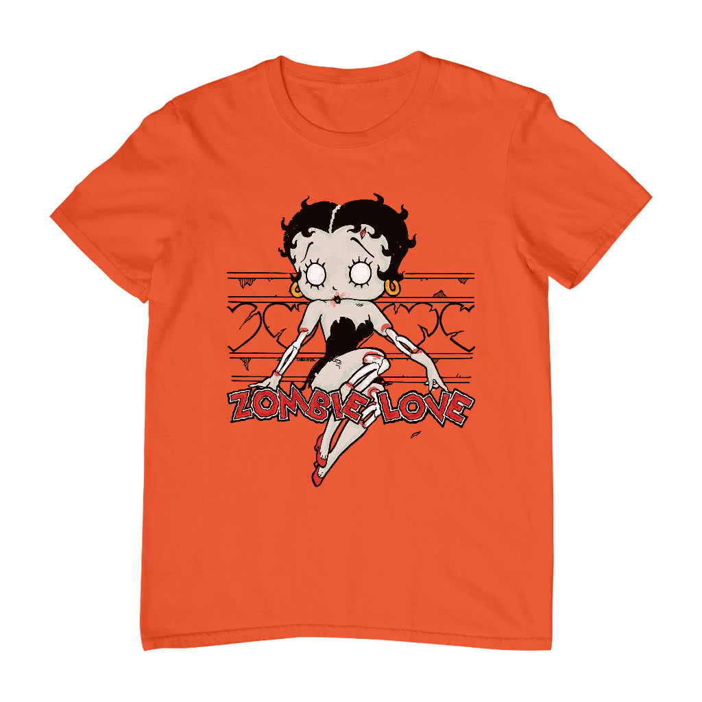 Betty Boop Halloween Scary Zombie Love Men's T-Shirt-Betty Boop Shop