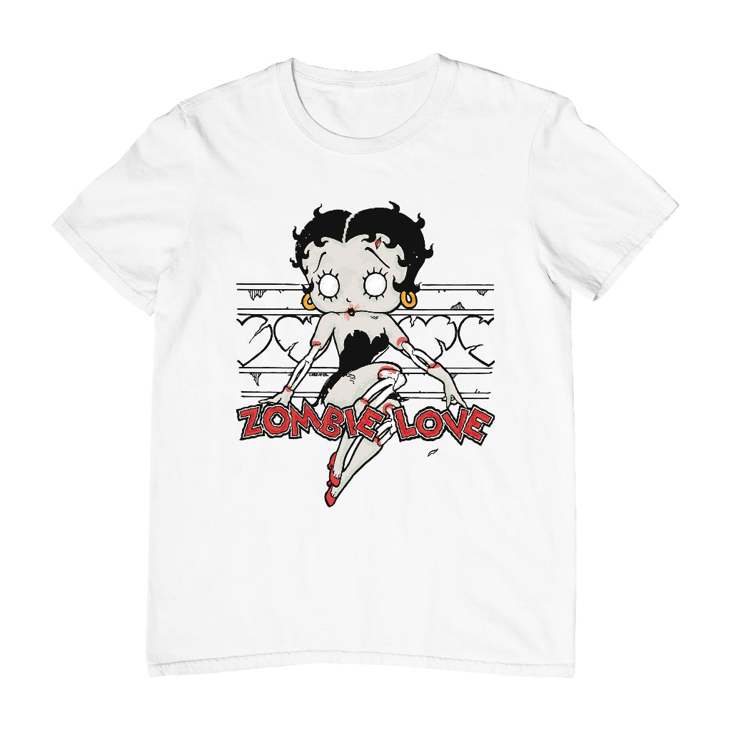 Betty Boop Halloween Scary Zombie Love Men's T-Shirt-Betty Boop Shop