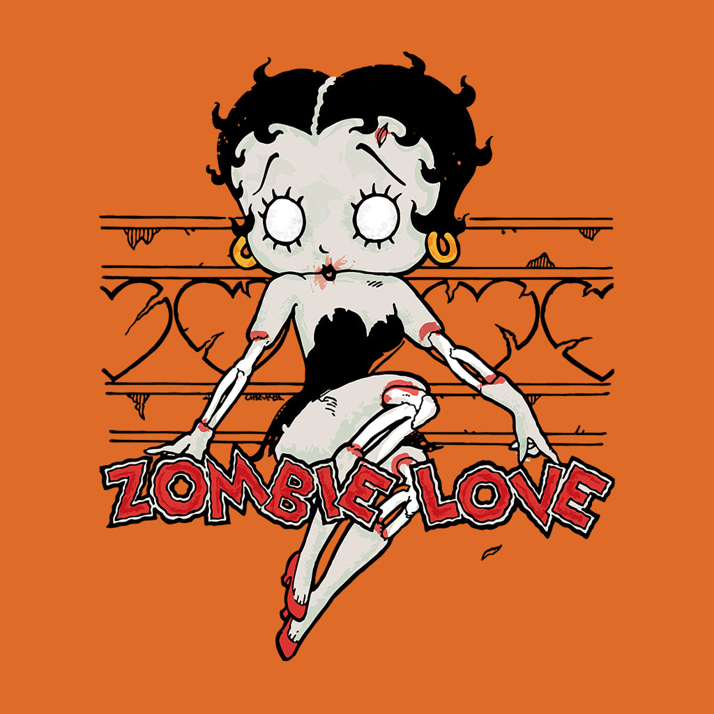 Betty Boop Halloween Scary Zombie Love Kids T-Shirt-Betty Boop Shop