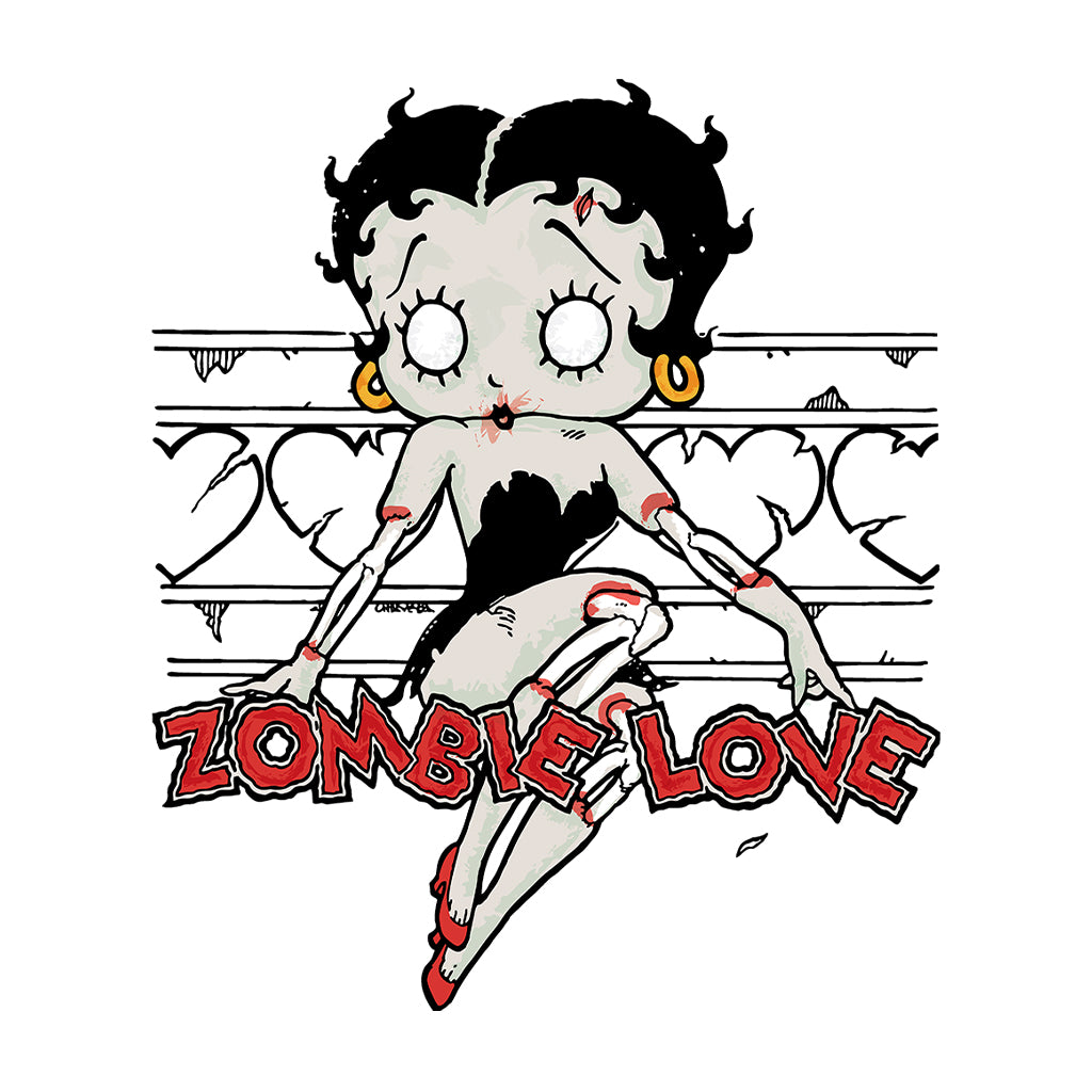 Betty Boop Halloween Scary Zombie Love Kids T-Shirt-Betty Boop Shop