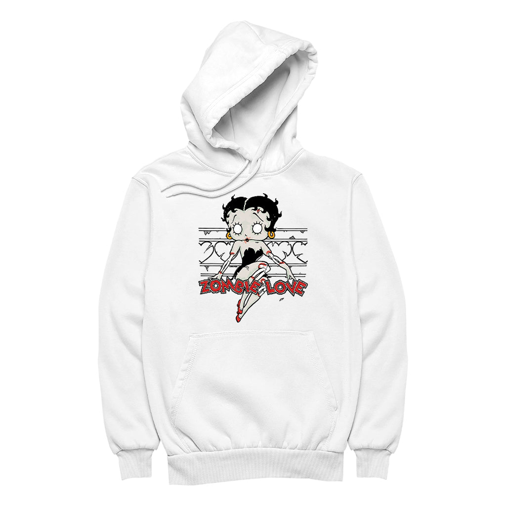 Betty Boop Halloween Scary Zombie Love Women's Hooded Sweatshirt-Betty Boop Shop