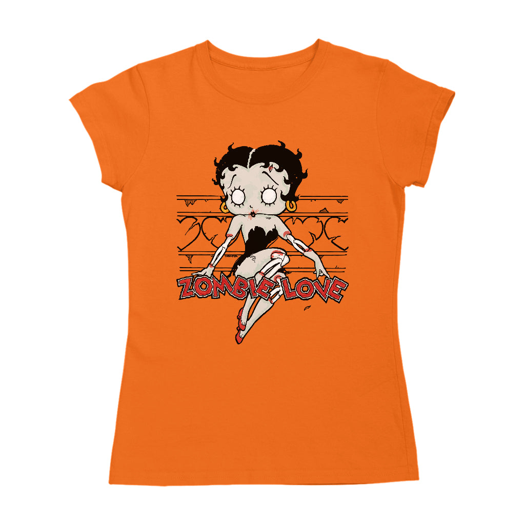 Betty Boop Halloween Scary Zombie Love Women's T-Shirt-Betty Boop Shop
