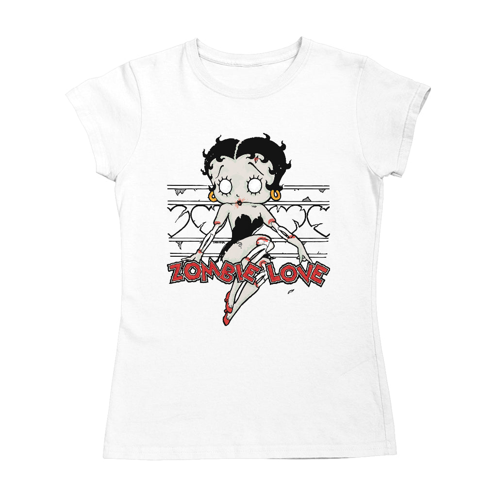 Betty Boop Halloween Scary Zombie Love Women's T-Shirt-Betty Boop Shop