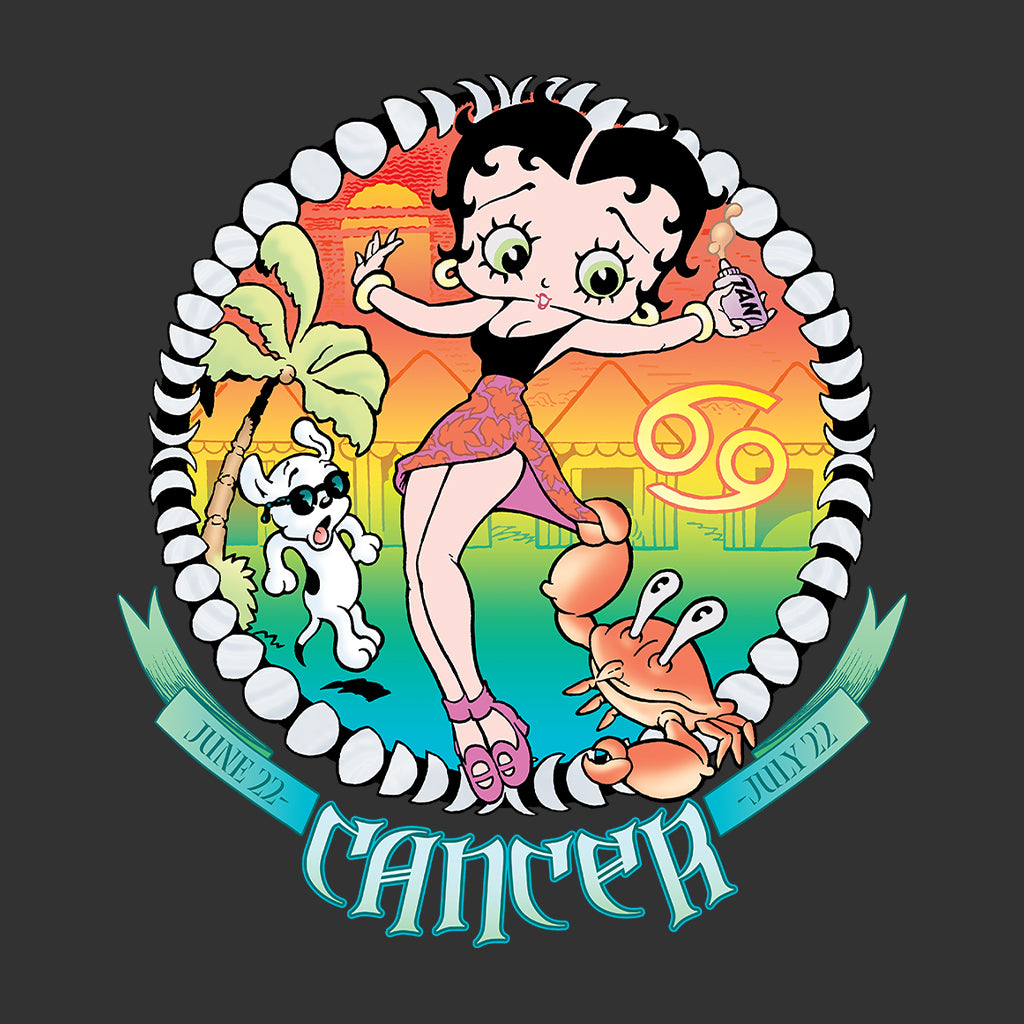 Betty Boop Cancer Astrological Sign Men's Hooded Sweatshirt-Betty Boop Shop