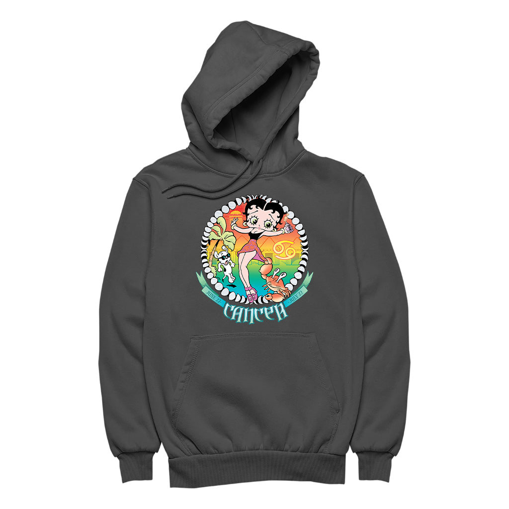 Betty Boop Cancer Astrological Sign Men's Hooded Sweatshirt-Betty Boop Shop