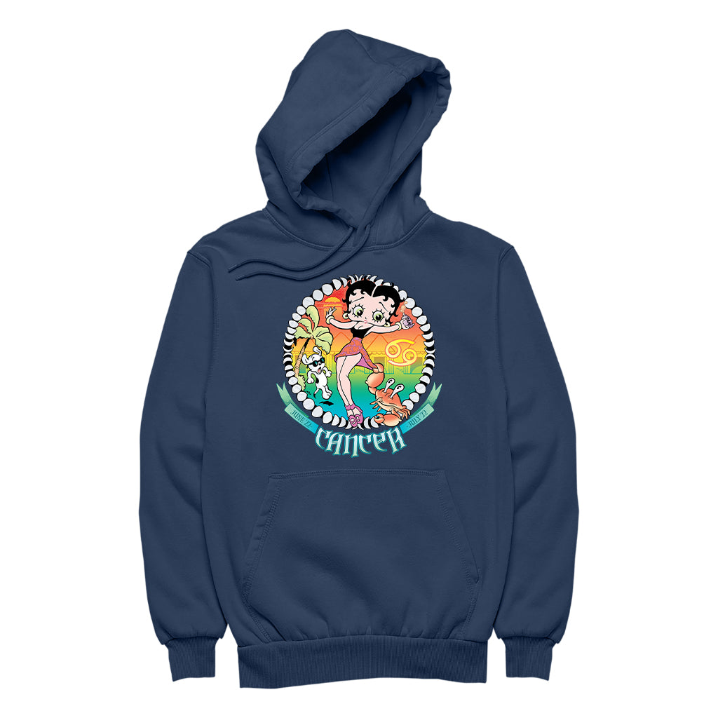 Betty Boop Cancer Astrological Sign Men's Hooded Sweatshirt-Betty Boop Shop
