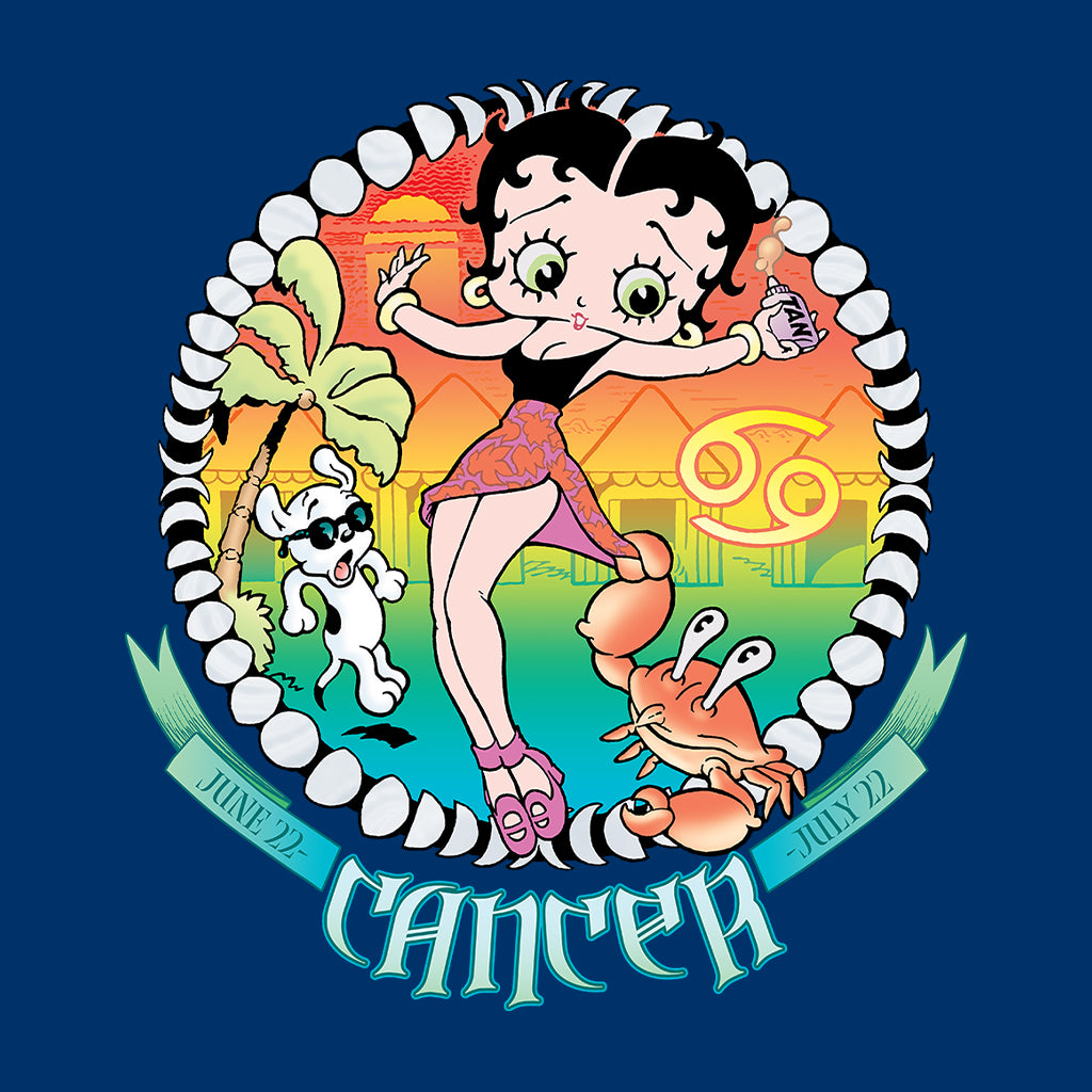 Betty Boop Cancer Astrological Sign Men's Hooded Sweatshirt-Betty Boop Shop