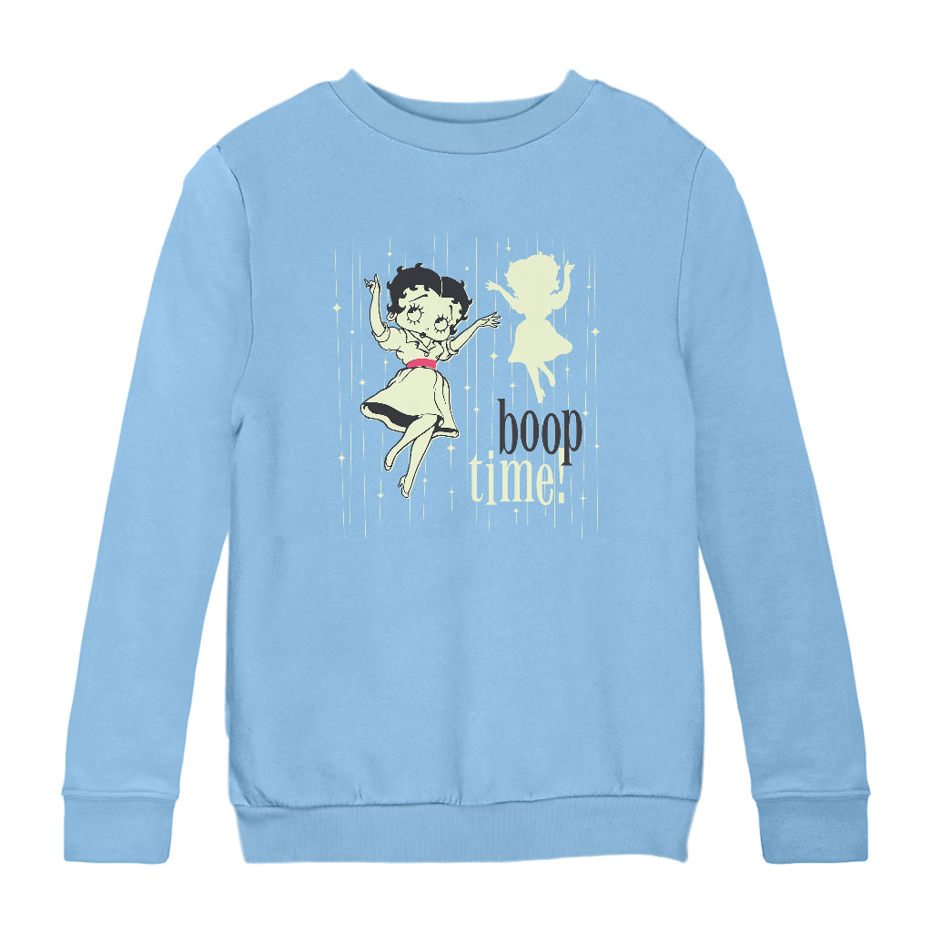 Betty Boop Boop Time 1950's Style Art Kids Sweatshirt-Betty Boop Shop