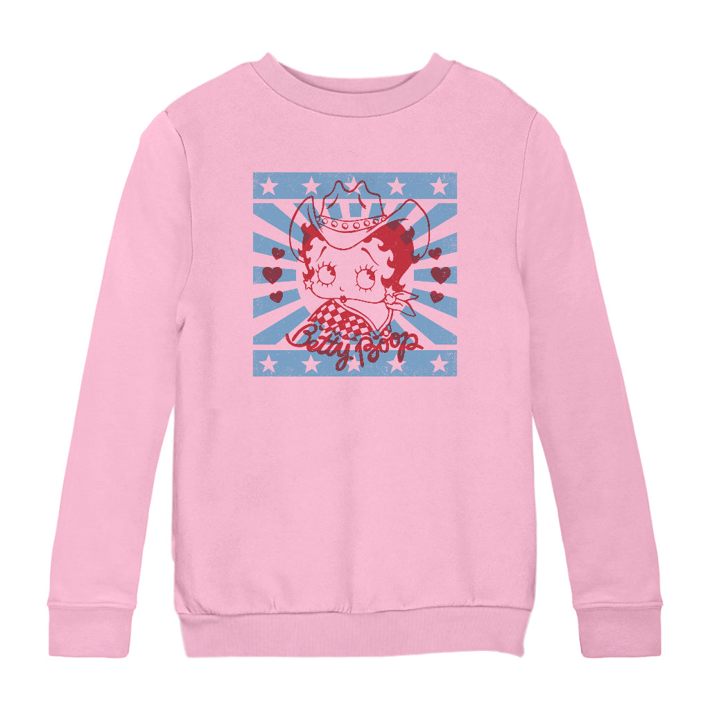Betty Boop Country Music Star Kids Sweatshirt