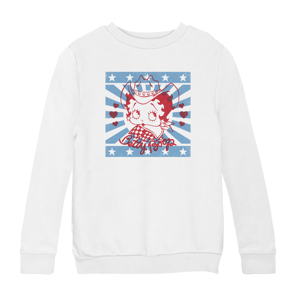 Betty Boop Country Music Star Kids Sweatshirt-Betty Boop Shop